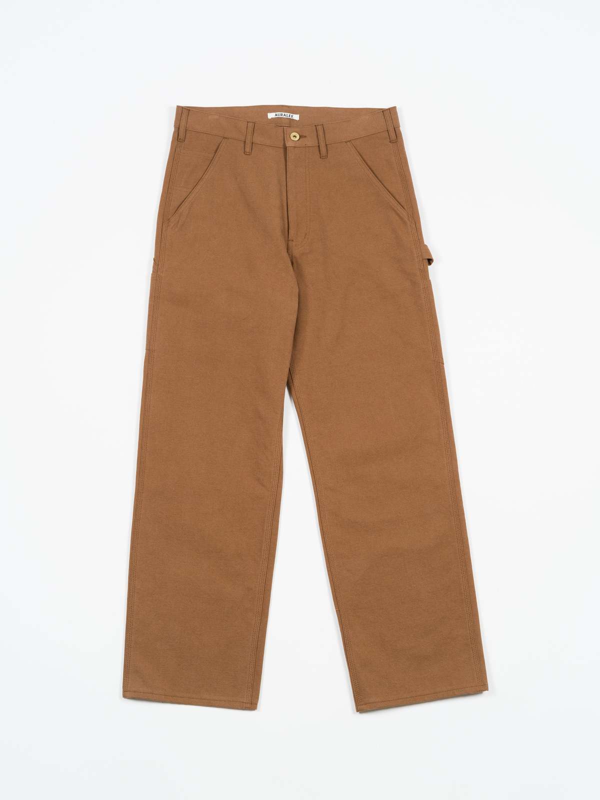 Auralee Washed Heavy Canvas Pants - Brown | Garmentory Auralee Washed Heavy Canvas Pants - Brown | Garmentory
