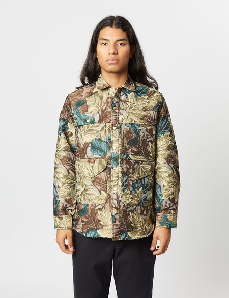 Beams Plus Short Sleeve Open Collar Linen Paisley Shirt