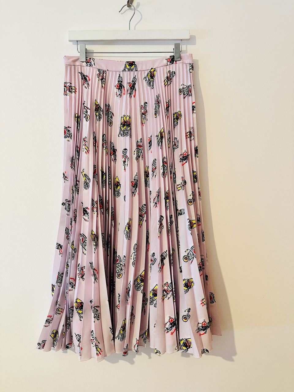 Prada Pleated Midi Skirt - Lilac/Pale Pink | Garmentory