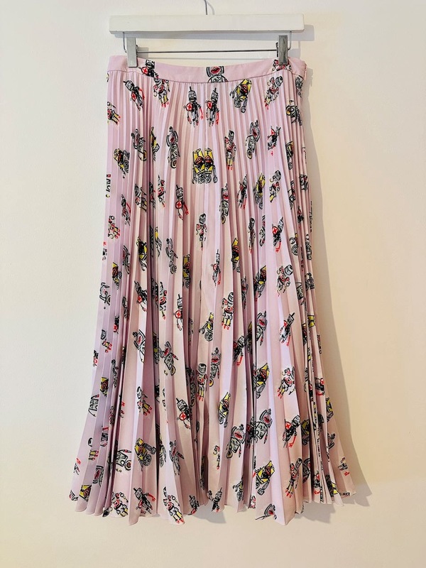 スカート PRADA Pattern Silk Pleats Skirt PRADA Pattern Silk Pleats Skirt