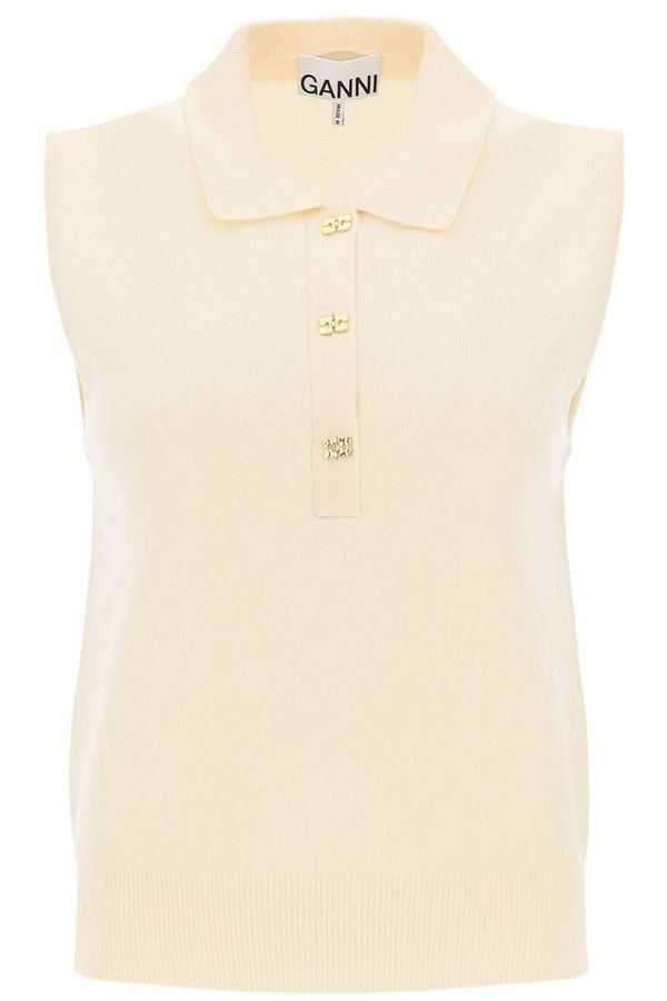 GANNI - Woman - Black - POLO SHIRTS main image 1