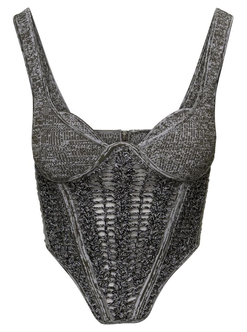 dion lee sheer bustier top