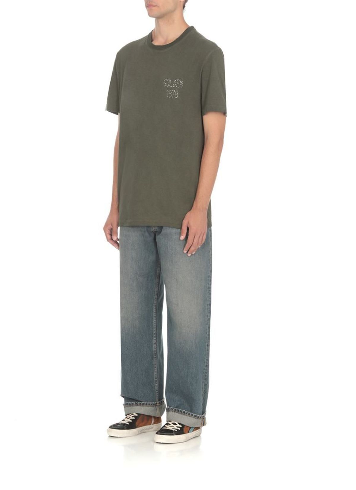 Tシャツ・カットソー Golden Goose Army green cotton Doris t-shirt Golden Goose Doris T-Shirt - Green - Women