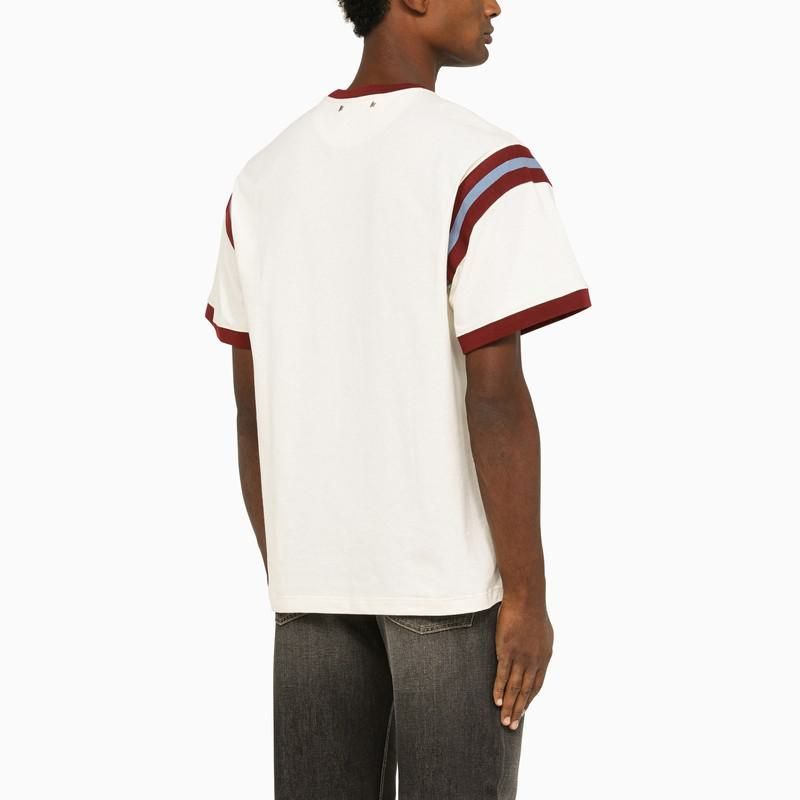 Tシャツ・カットソー GOLDEN  DELUXE BRAND Striped cotton t-shirt Golden Goose Golden Dreamer cream t-shirt | Garmentory