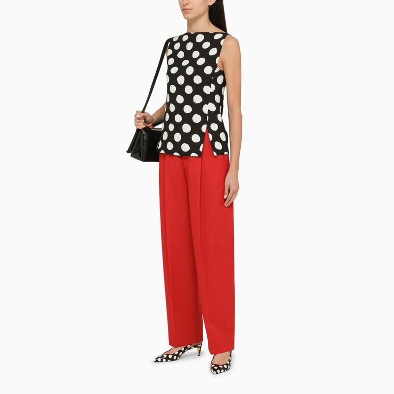 Marni polka dot crew-neck top - Black | Garmentory