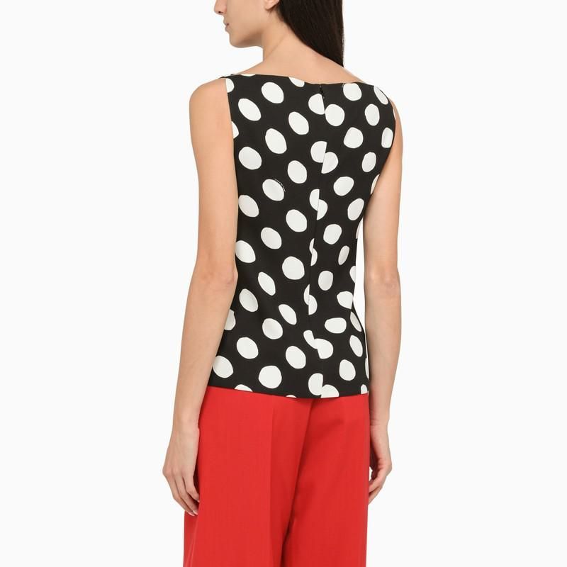 POLKA DOT CLUB チェック柄ドレス Marni polka dot crew-neck top - Black | Garmentory