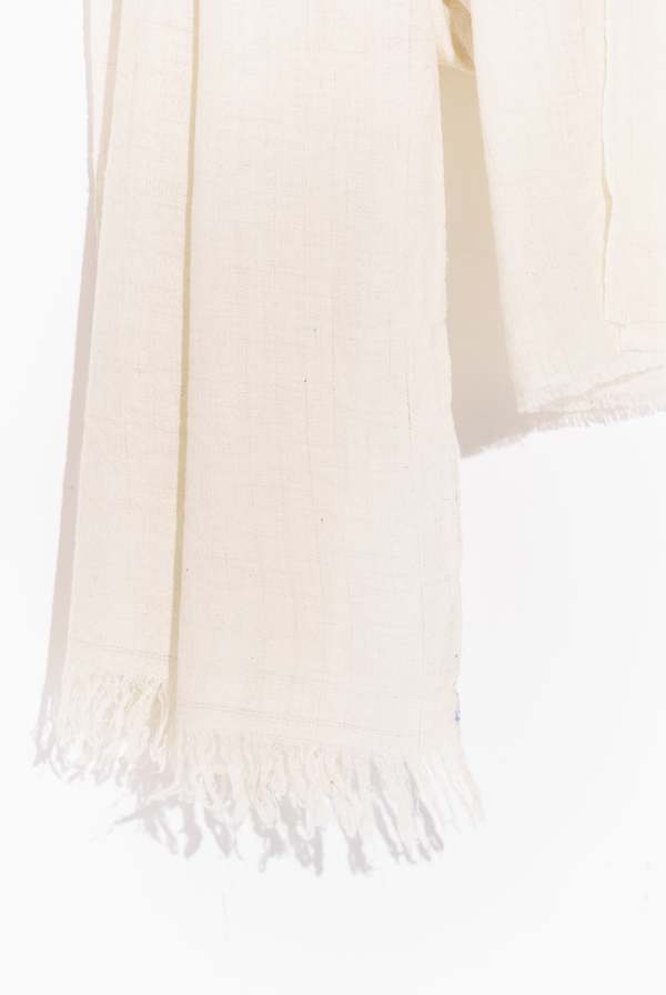 World of Crow Cashmere Stole - Off White