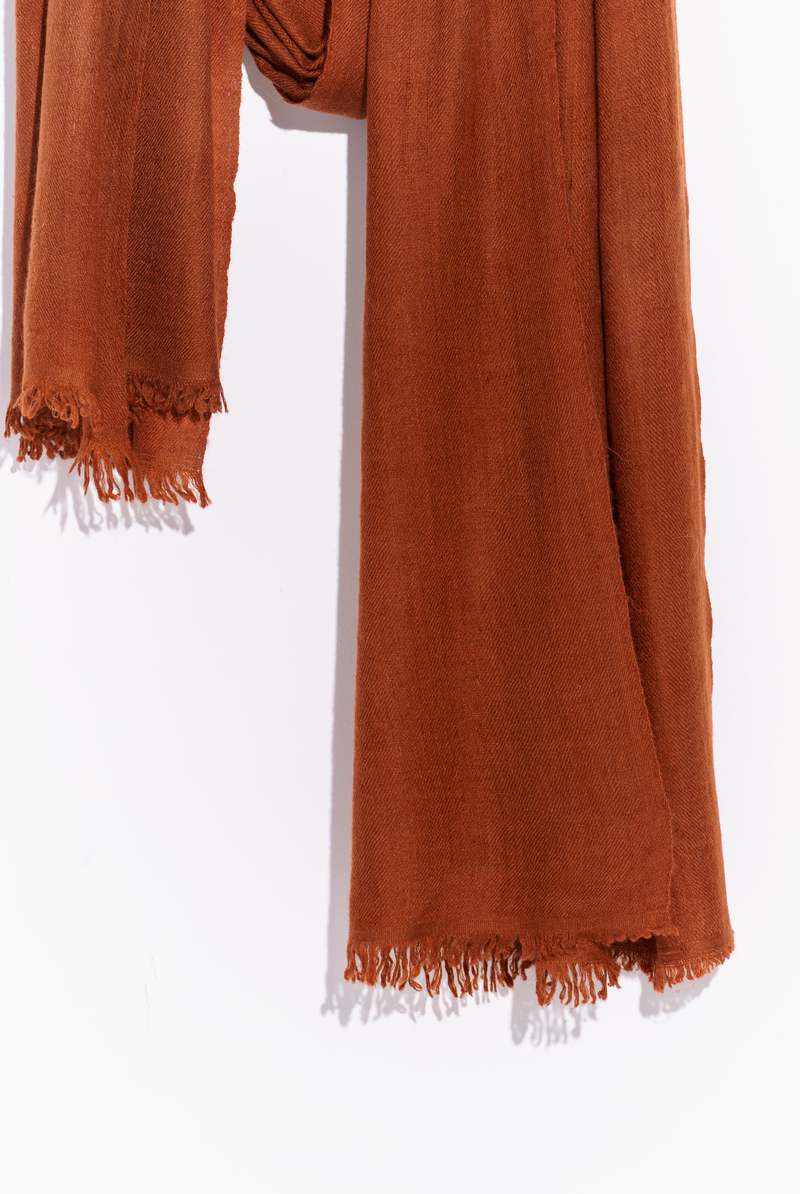 World Of Crow Cashmere Stole - Toasted Brown