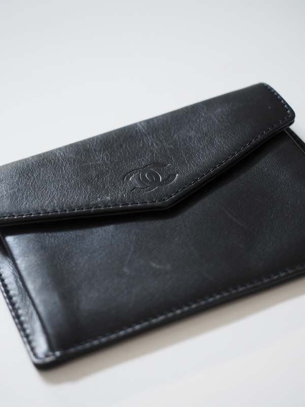 Vintage CHANEL CC Stitch Flat Wallet 1998