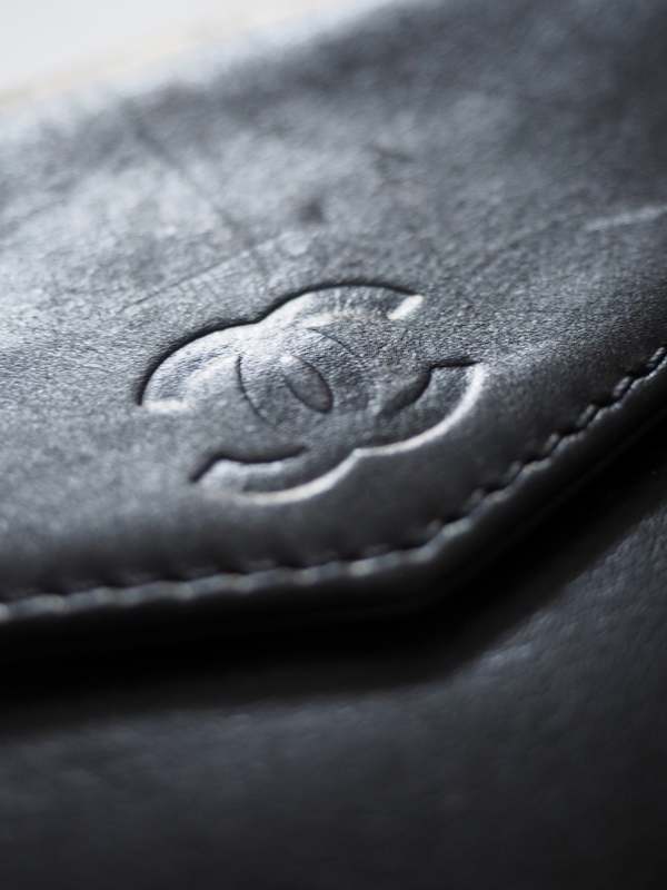 Vintage CHANEL CC Stitch Flat Wallet 1998