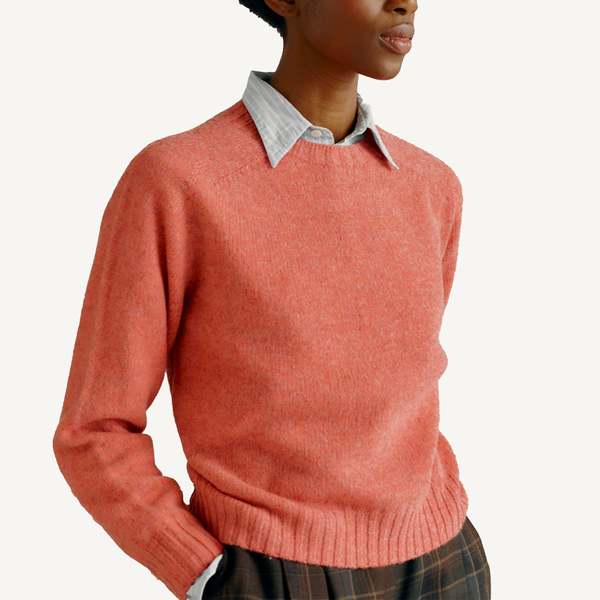 women premium lambswool crew neck sweater