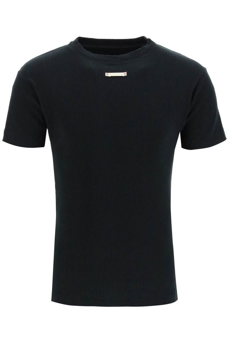 Maison Margiela ribbed cotton t-shirt - Black | Garmentory