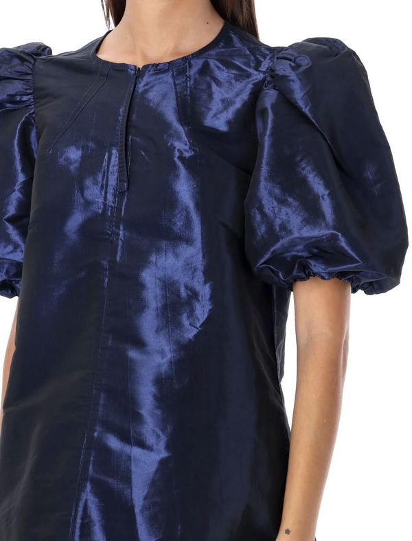 Ganni TAFETA MINI DRESS - BLUE | Garmentory