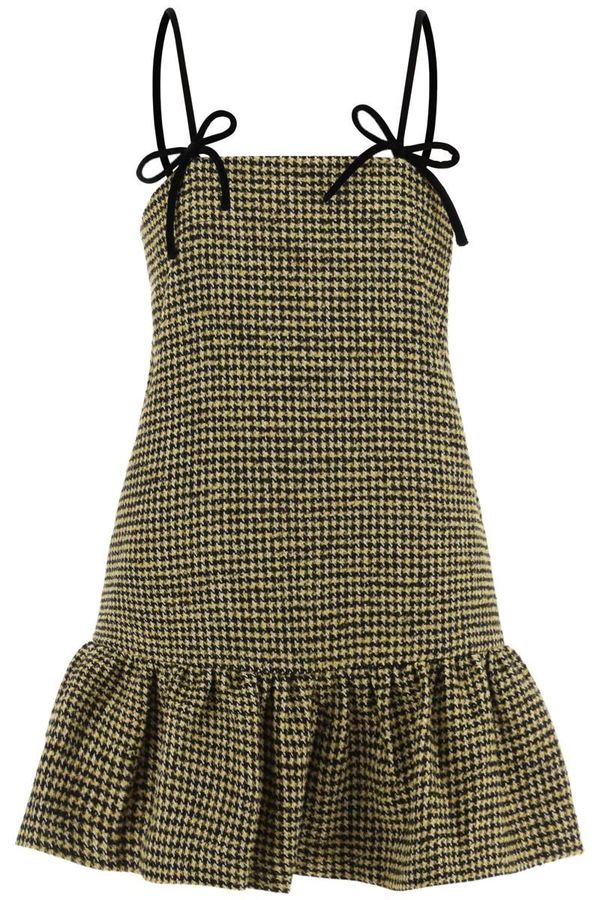 Ganni houndstooth mini dress | Garmentory