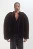 Dries Van Noten Faux Fur Jacket - Navy - Thumbnail 4
