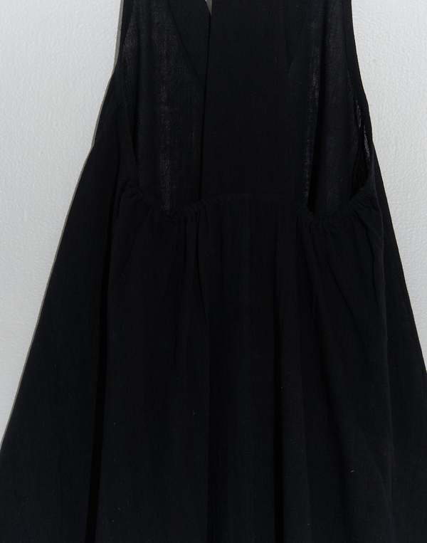 green emerald velvet dress Black Flowy Halter Dress Rental main image 1