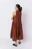 World of Crow Toasted brown midi dress - Toasted Brown - Thumbnail 4