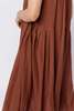World of Crow Toasted brown midi dress - Toasted Brown - Thumbnail 5