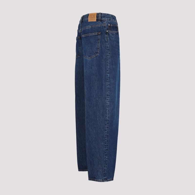 TOTME WIDE TAPERED LEG DENIM JEANS | Garmentory