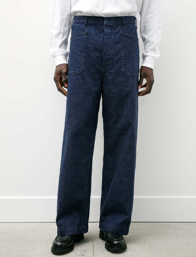 Orslow US Side Seamless Denim Pants - Blue