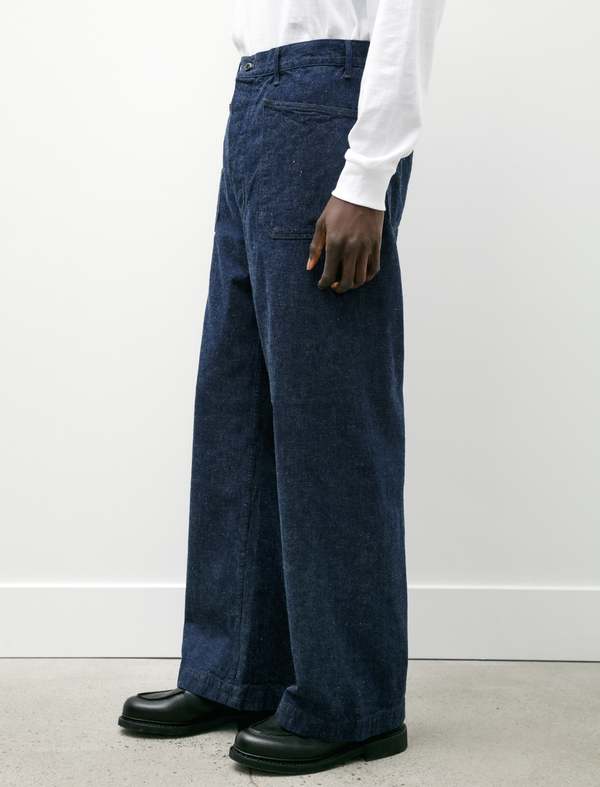 Orslow US Side Seamless Denim Pants - Blue