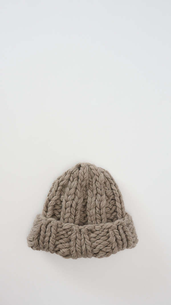 Lauren Manoogian Handknit Chunky Rib Hat - Granite | Garmentory
