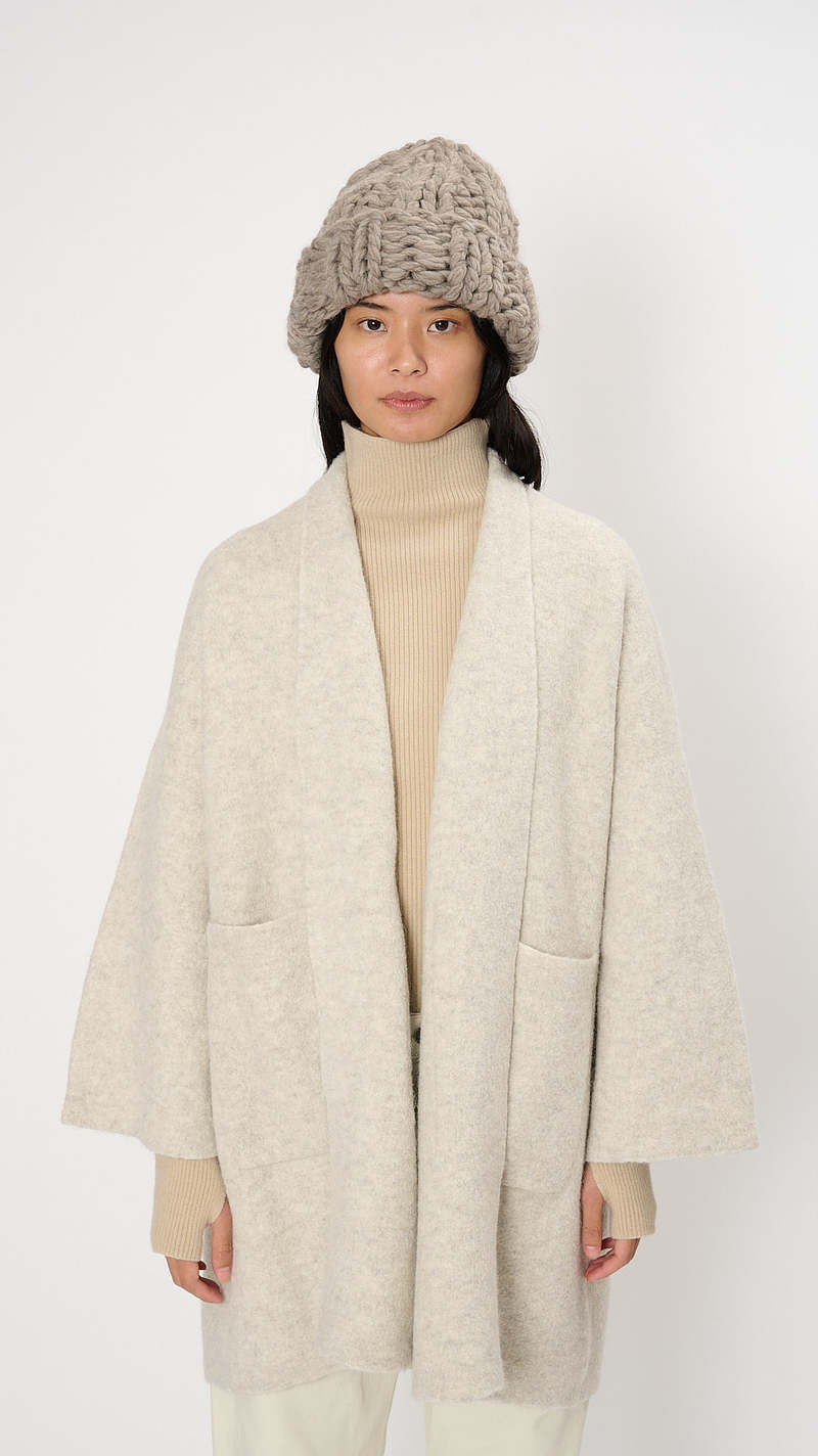 Lauren Manoogian Handknit Chunky Rib Hat - Granite | Garmentory