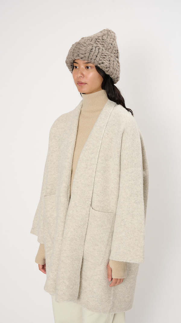 Lauren Manoogian Handknit Chunky Rib Hat - Granite | Garmentory
