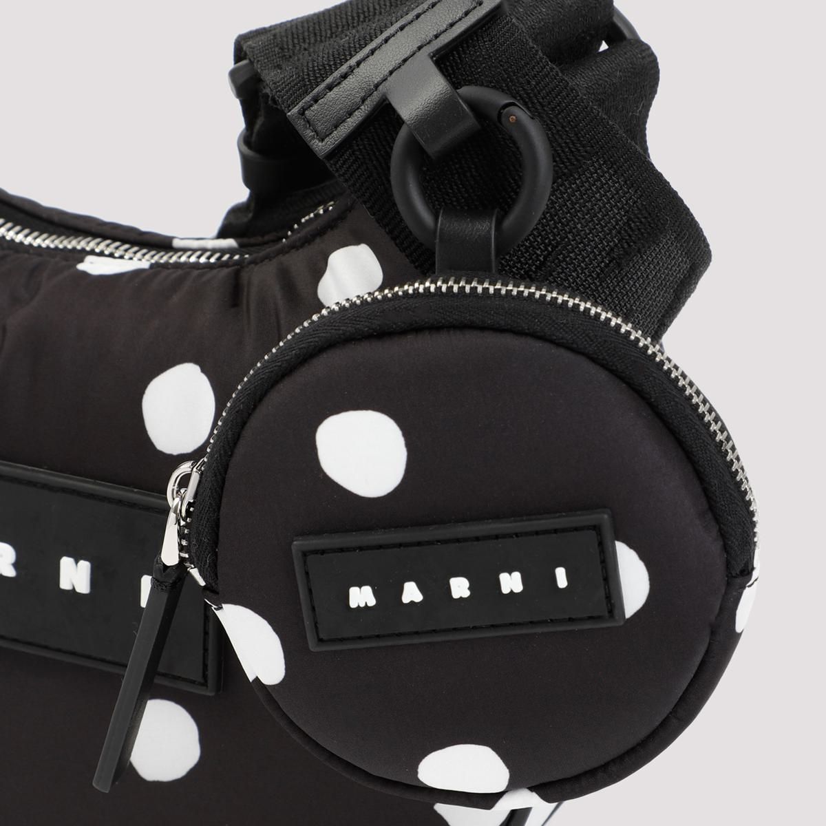 Marni POLKA DOT PUFF HOBO SMALL BAG - BLACK | Garmentory