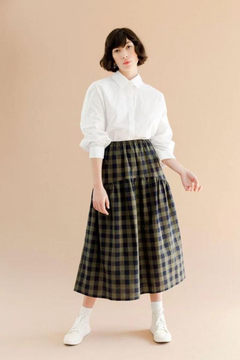 Bronze Age Field Skirt - Darian Check | Garmentory
