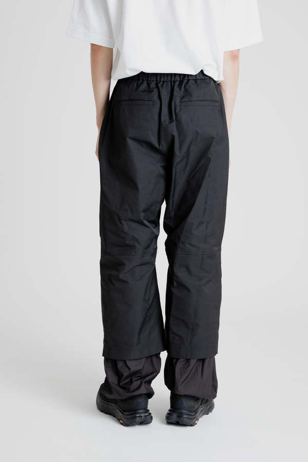 AMOMENTO Nylon Double Layered Pants - Black | Garmentory
