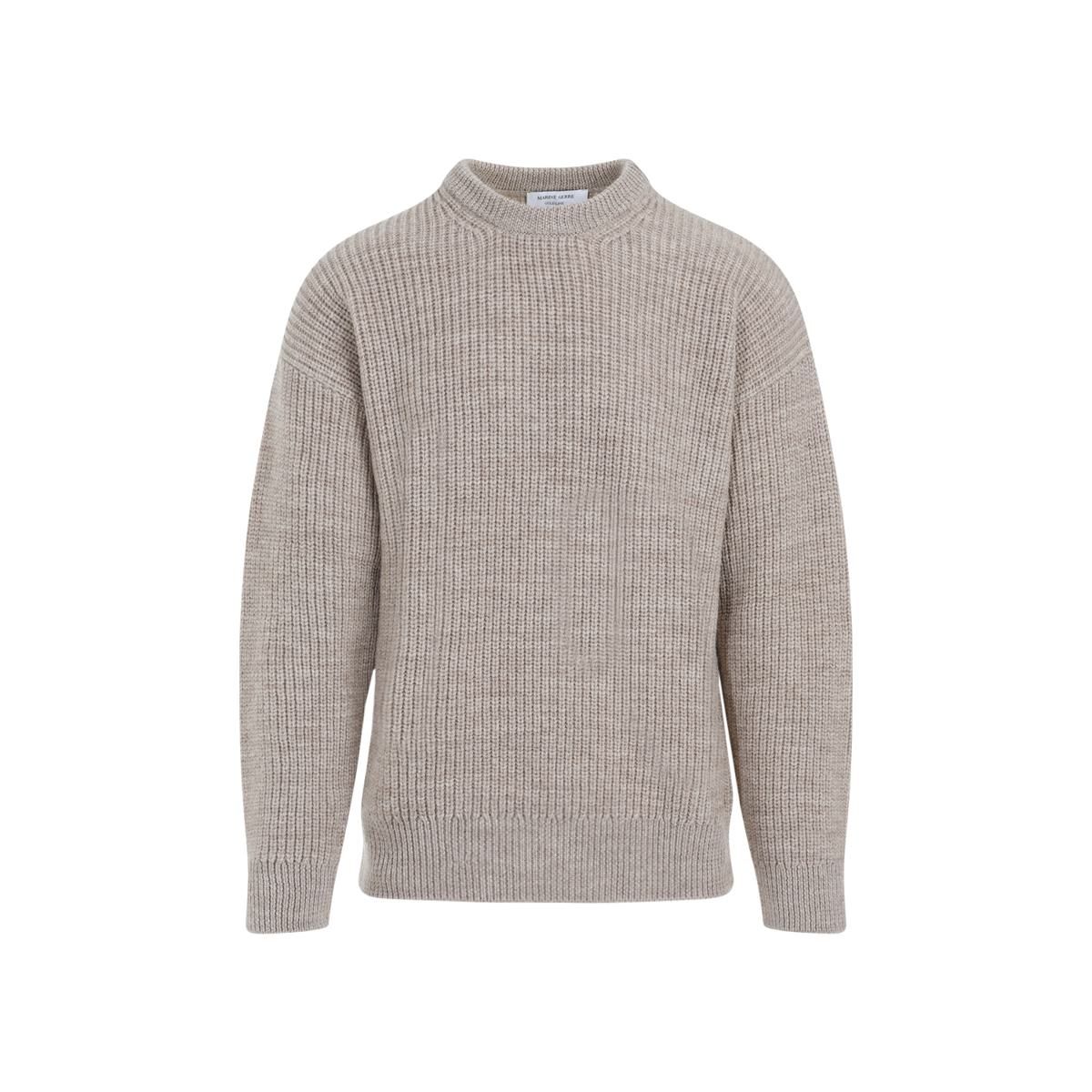 MARINE SERRE Wool & Fluffy Knit Crewneck