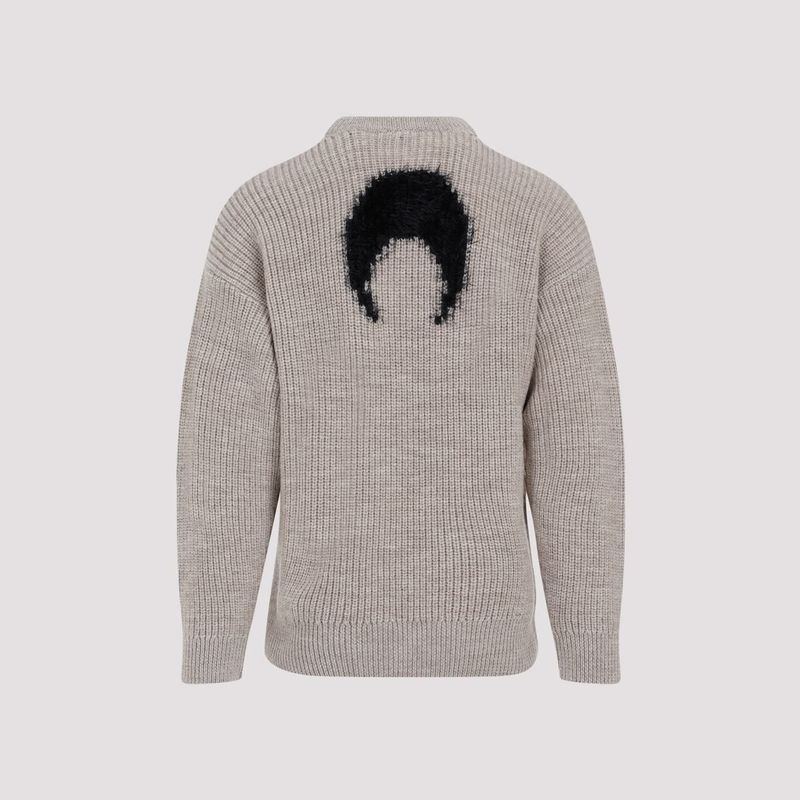 MARINE SERRE Wool & Fluffy Knit Crewneck