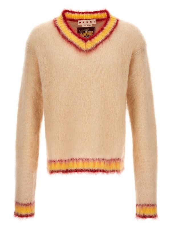 MARNI Contrast edging mohair sweater Garmentory