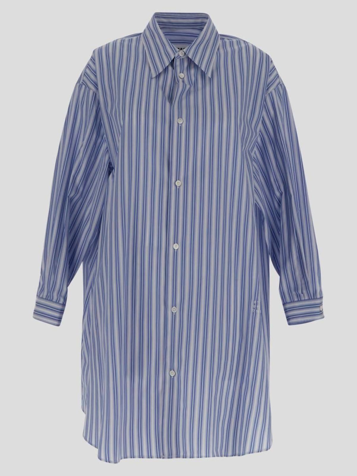 MM6 Maison Margiela Oversize Shirt Dress - Blue | Garmentory