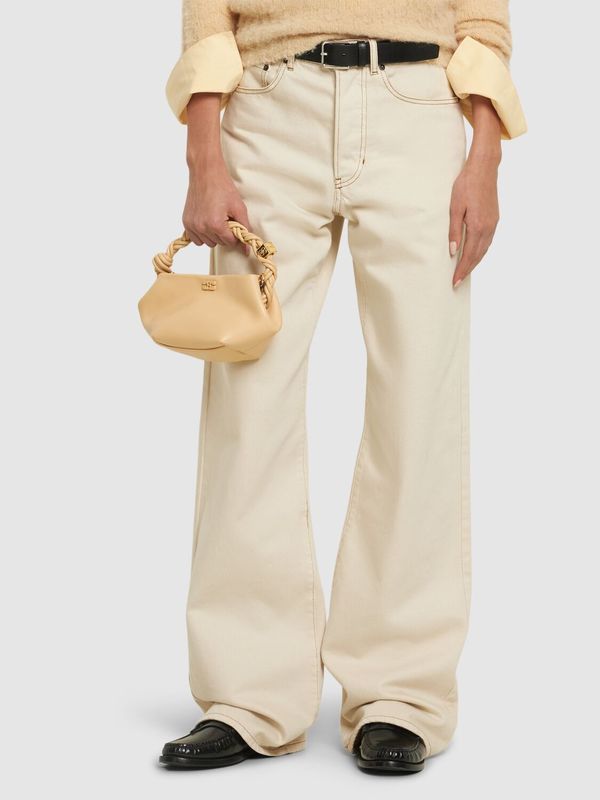 Ganni Mini Bou Top Handle Bag - Buttercream | Garmentory