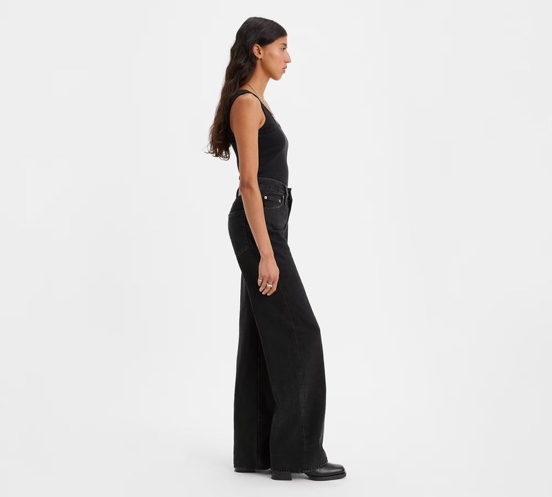Levi's Ribcage Ribcage Wide Leg Rosie Posie - Black Levi's Ribcage Ribcage Wide Leg Rosie Posie - Black