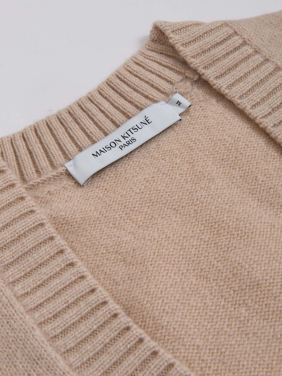 Maison Kitsuné BABY FOX PATCH COSY CARDIGAN - BEIGE - Image 3 of 6