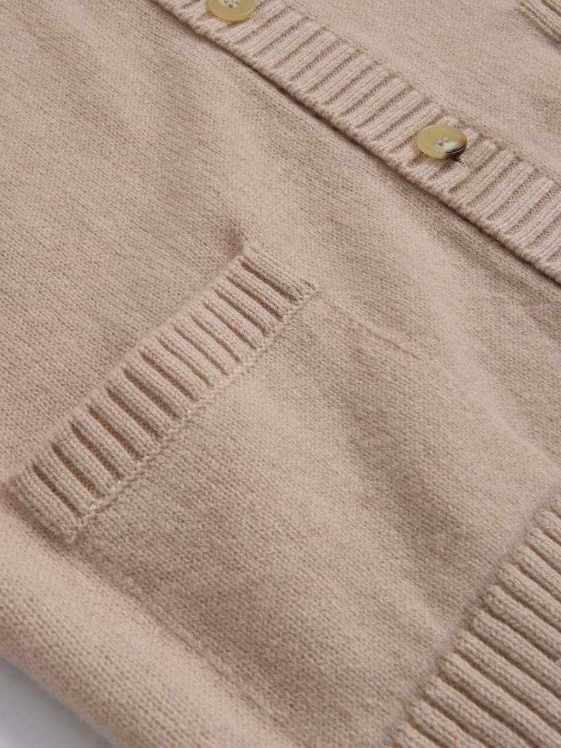 Maison Kitsun BABY FOX PATCH COSY CARDIGAN - BEIGE