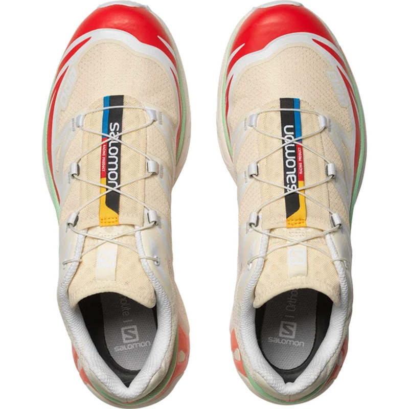 SALOMON XT-6 Shoes - Shortbread/Poppy Red/Green Ash | Garmentory