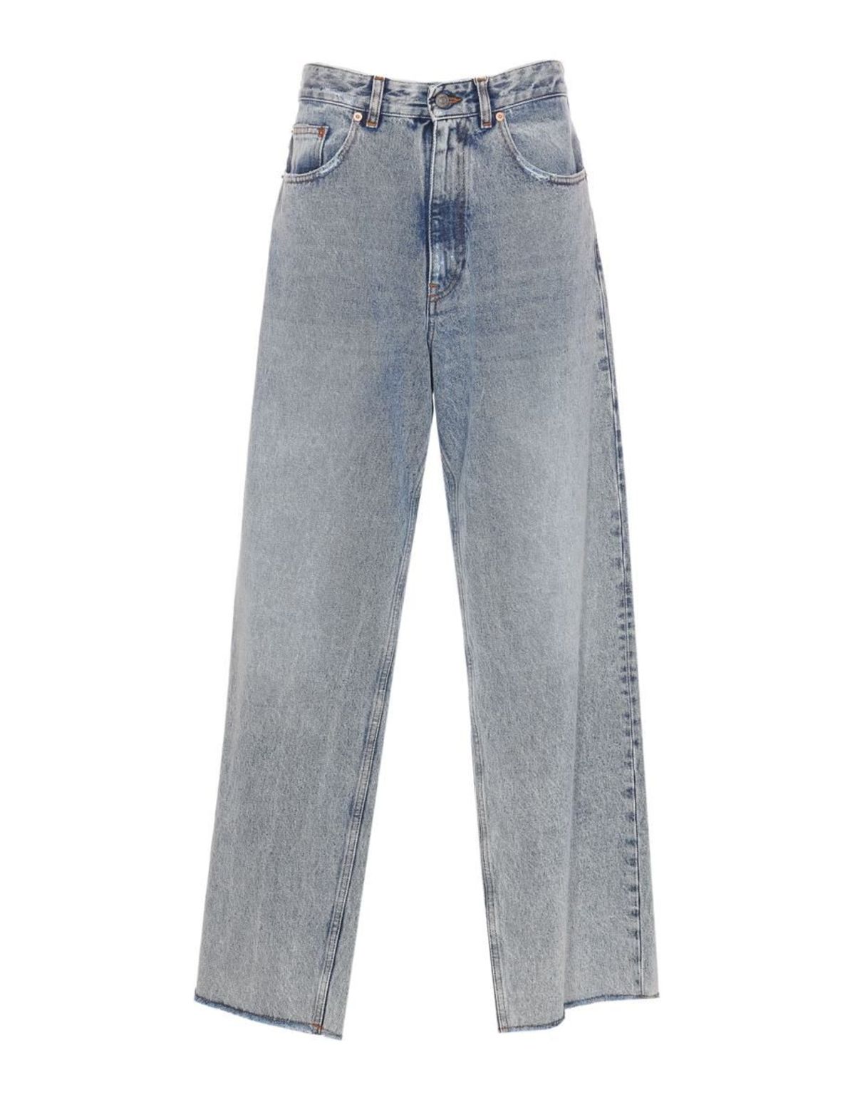 デニム・ジーパン MM6 MAISON MARGIELA DESTROYED STRAIGHT JEANS エムエムシックス メゾン マルジェラ - リバース デニム