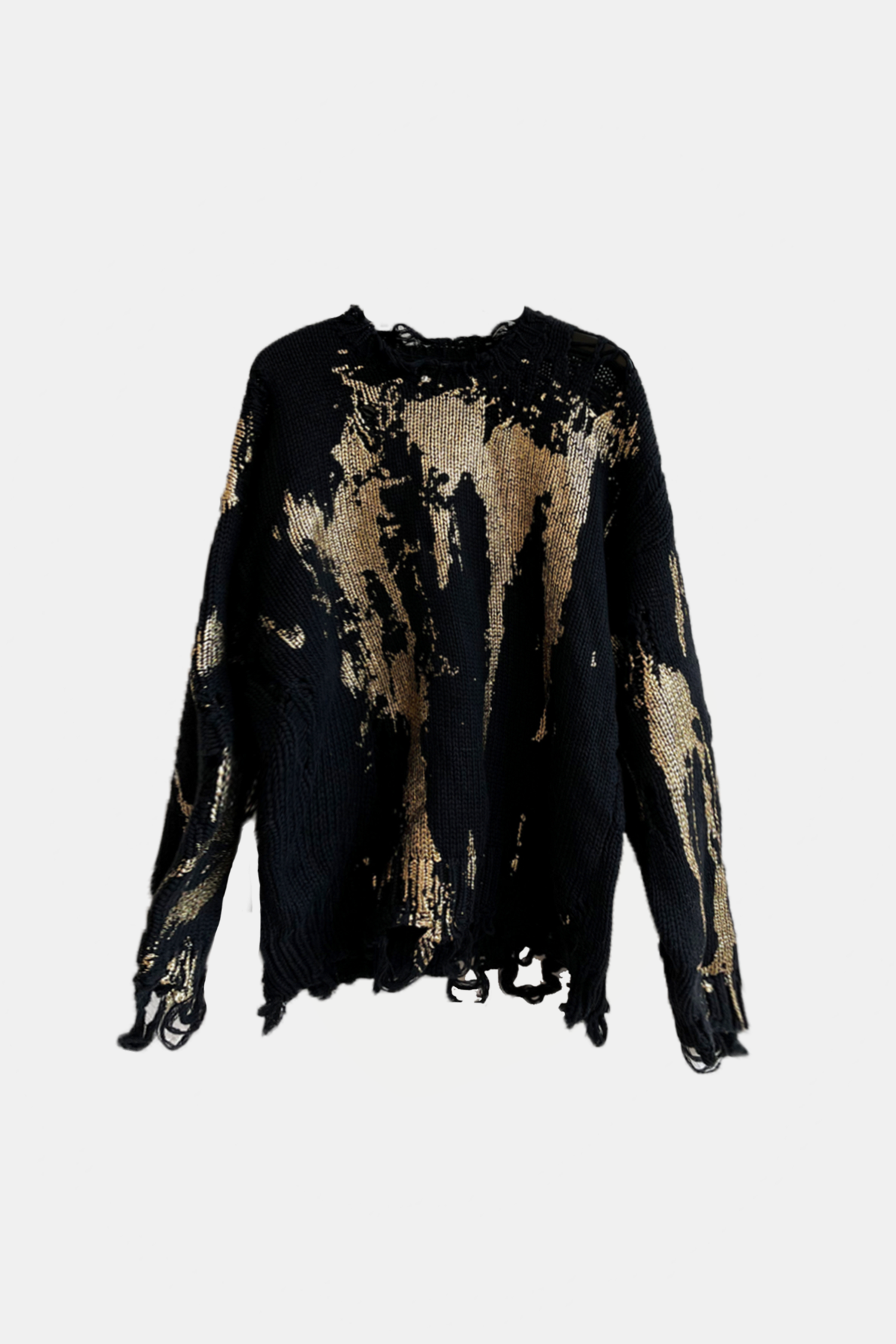 R13 Sweater - Black/Gold Splatter | Garmentory