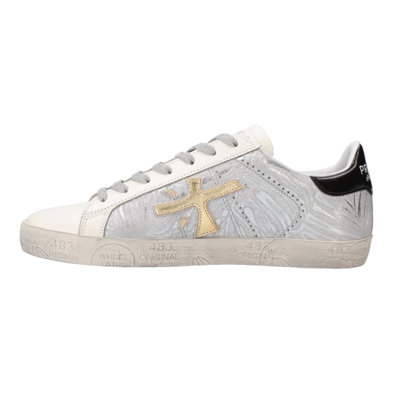 Premiata Steven D Sneakers - White/Silver | Garmentory