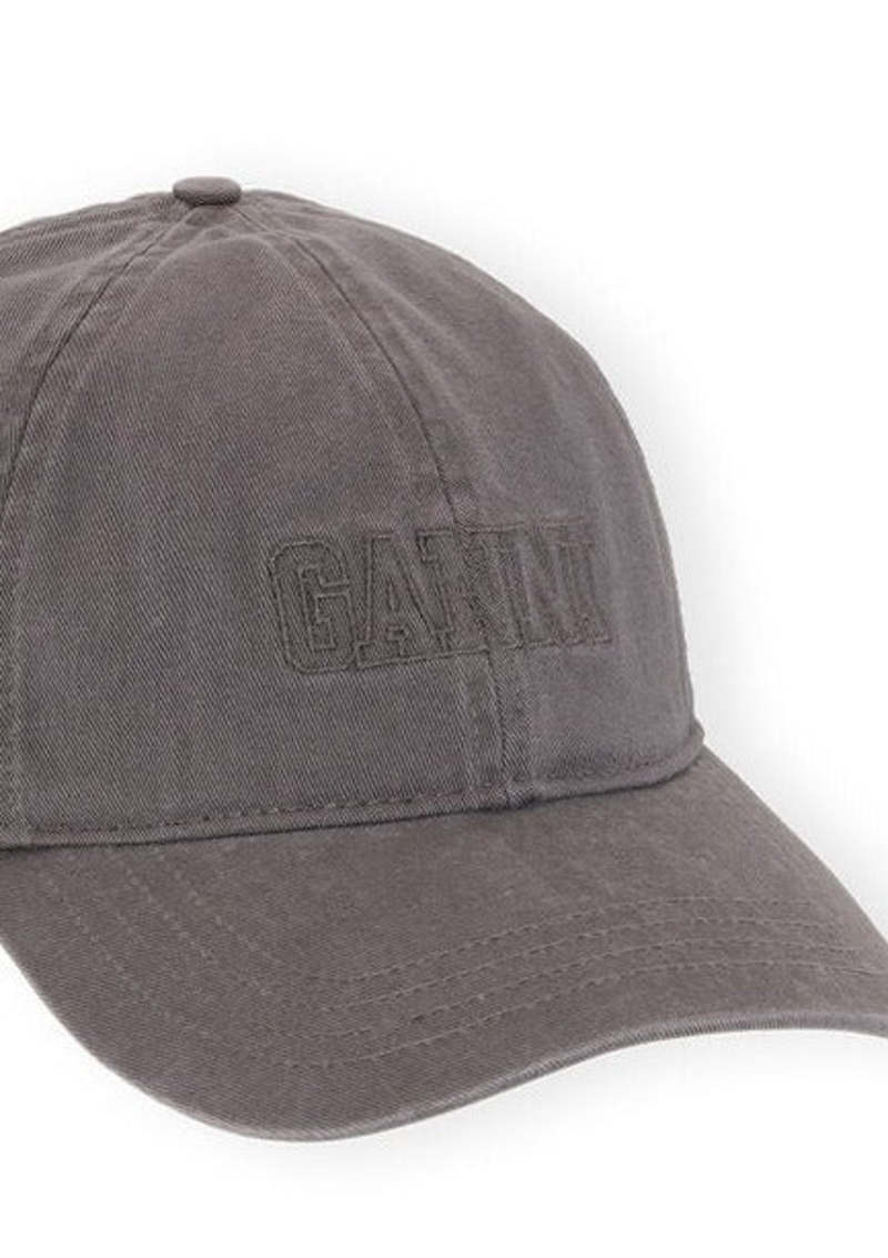 ★Ganni★ Logo Ball Cap Frost Grey A6302523 Ganni Cap Hat - Frost Gray | Garmentory