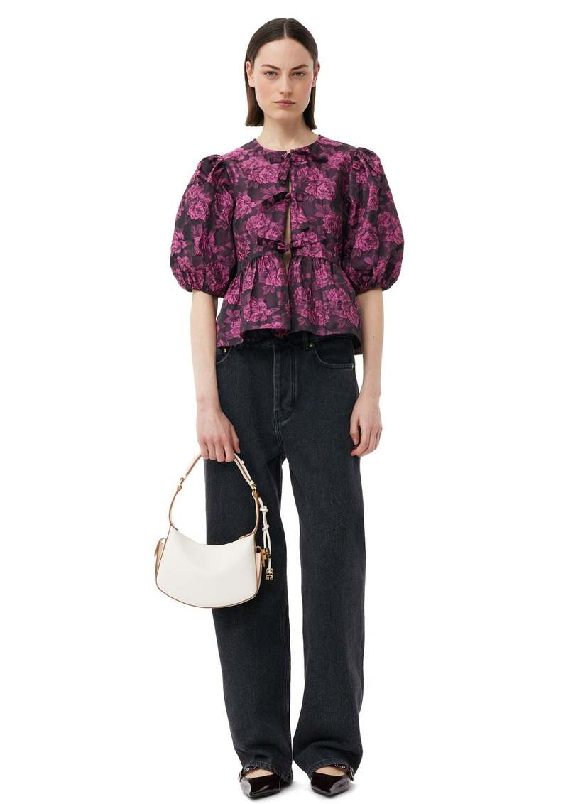 [Ganni] GANNI SWING SHOULDER BAG ☆送料込☆ Ganni Swing Recycled Leather and Faux Leather Shoulder Bag