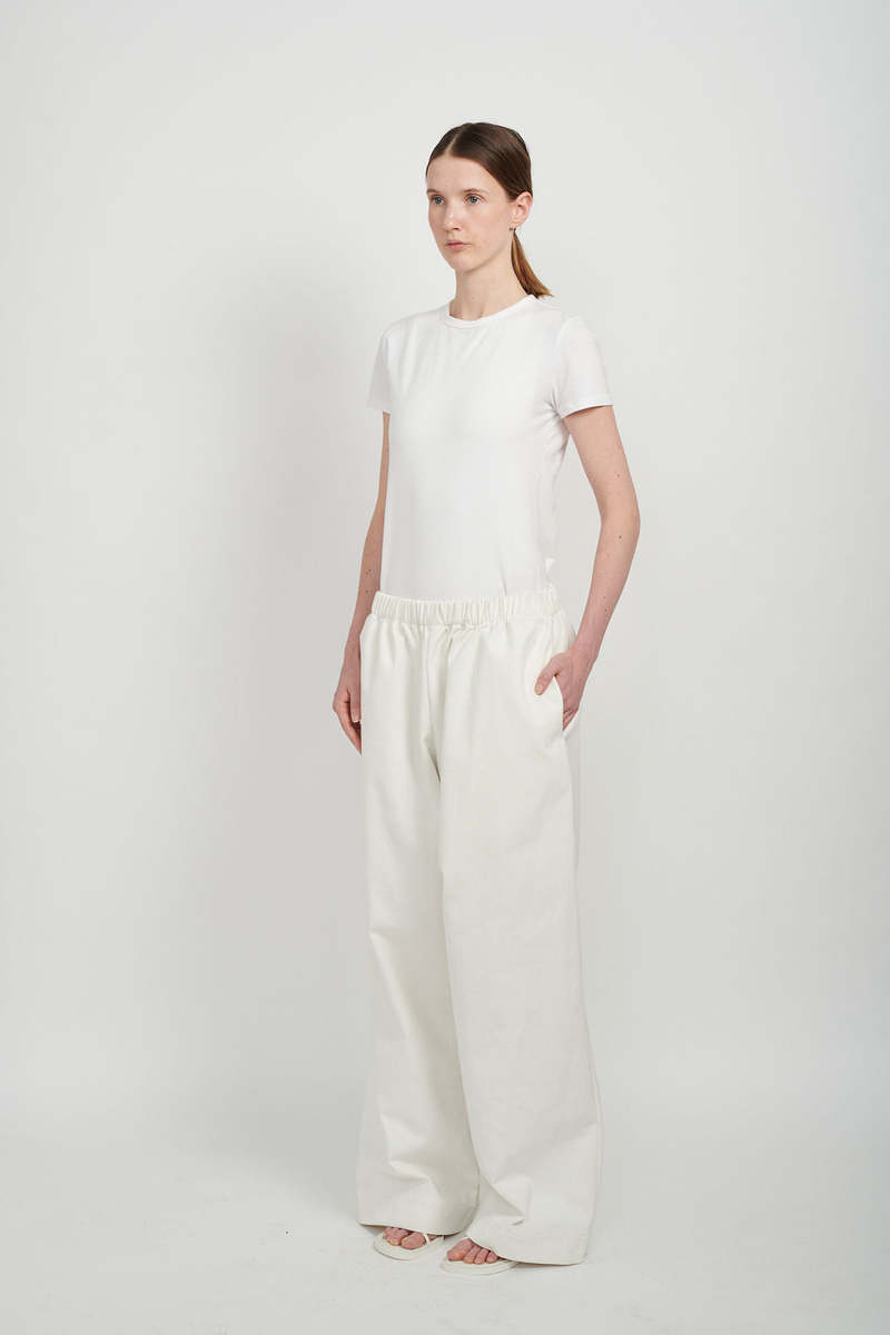 Ashley Rowe BAGGY DENIM PANTS - WHITE