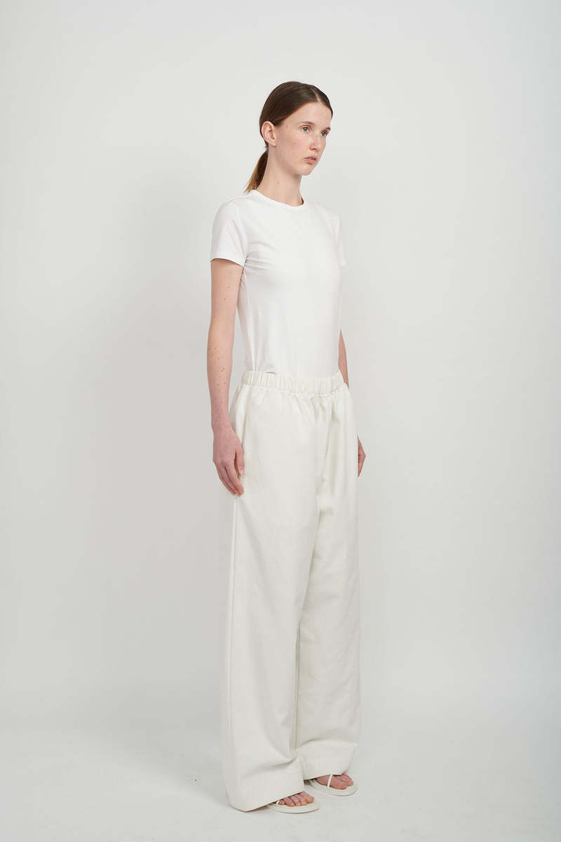 Ashley Rowe BAGGY DENIM PANTS - WHITE