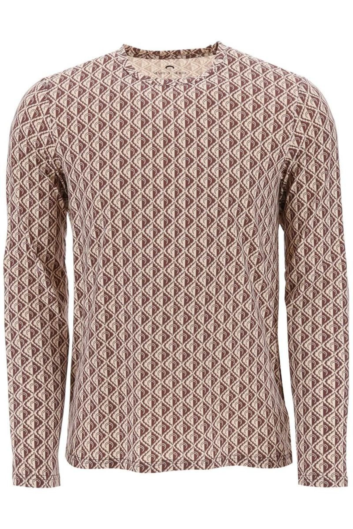 MARINE SERRE moon diamant long-sleeved t-shirt - Multi | Garmentory