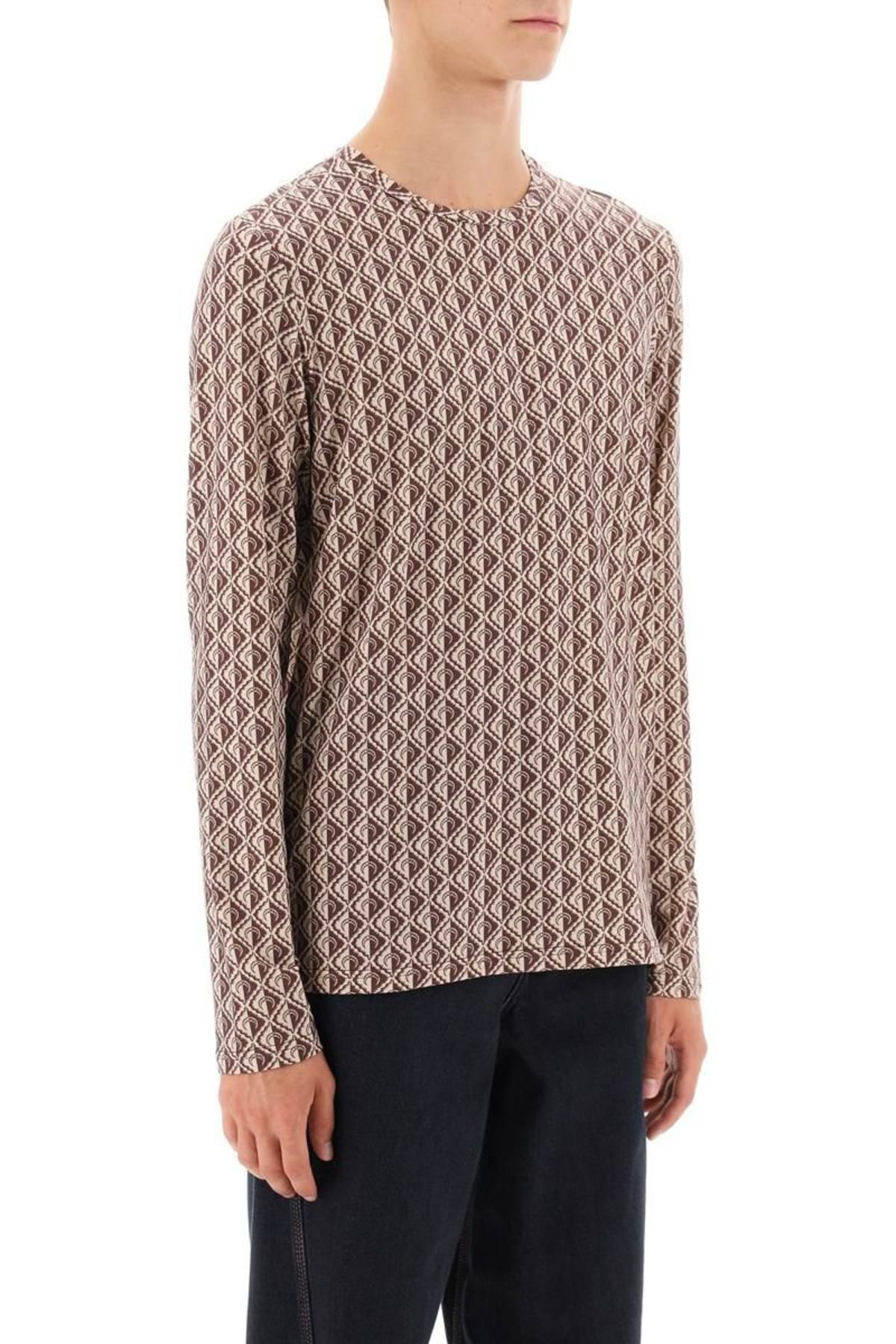 MARINE SERRE moon diamant long-sleeved t-shirt - Multi | Garmentory