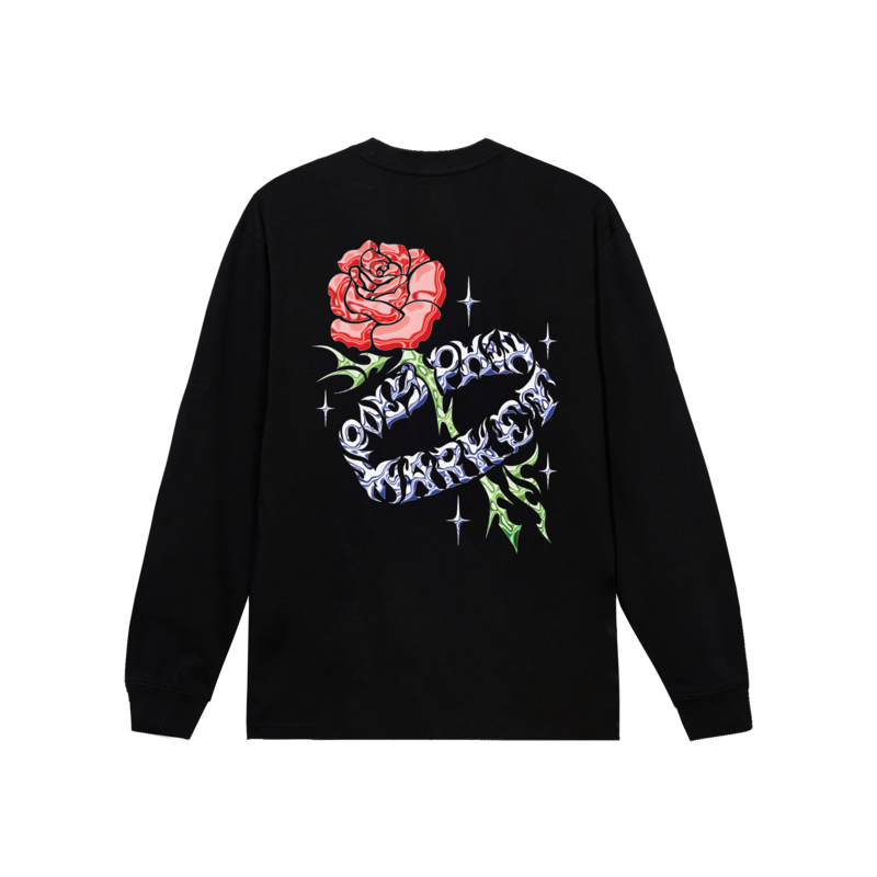 SALE★Wl Excessive Life T-Shirt【送込Cayler&Sons】文字★黒 RTA LAWRENCE LONG SLEEVE TEE BLACK ON BLACK CHERRIES